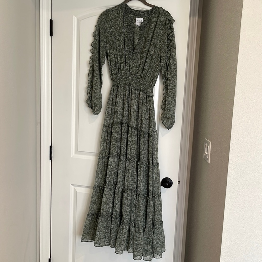 Sage green Hayeda maxi Misa Los Angeles Dress